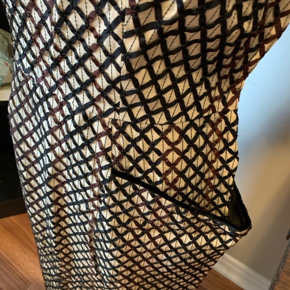 Vintage 1950’s Brown Waffle-Style Dress - Picture 3 of 11